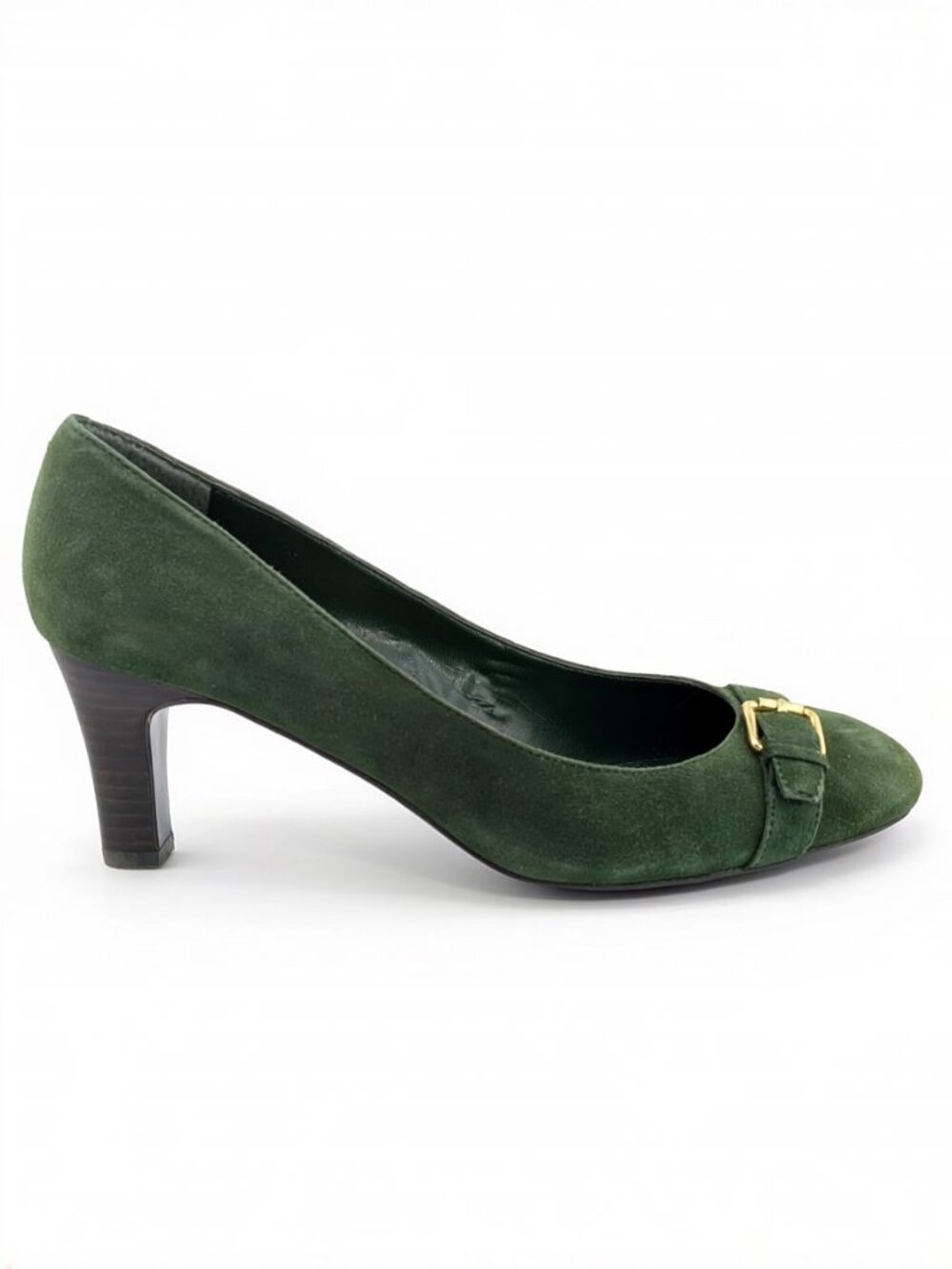 Lauren Ralph Lauren Saffron Dress Heels Bottle Green US Size 9.5